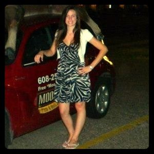 Short zebra print dress size small